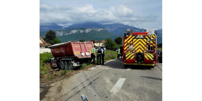 🚨 Isère : collision frontale mortelle entre un utilitaire et un poids lourd à Moirans