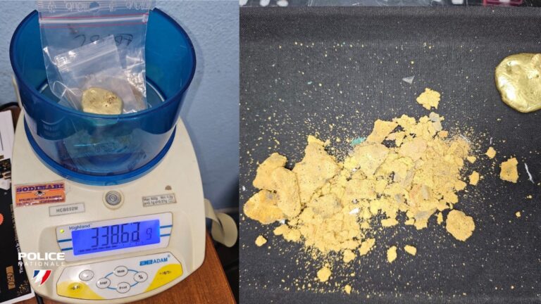 180 grammes d’or dans un bus puis 338 grammes dans un taxi, la police aux frontières saisit près de 58 000 euros d’or natif en deux contrôles